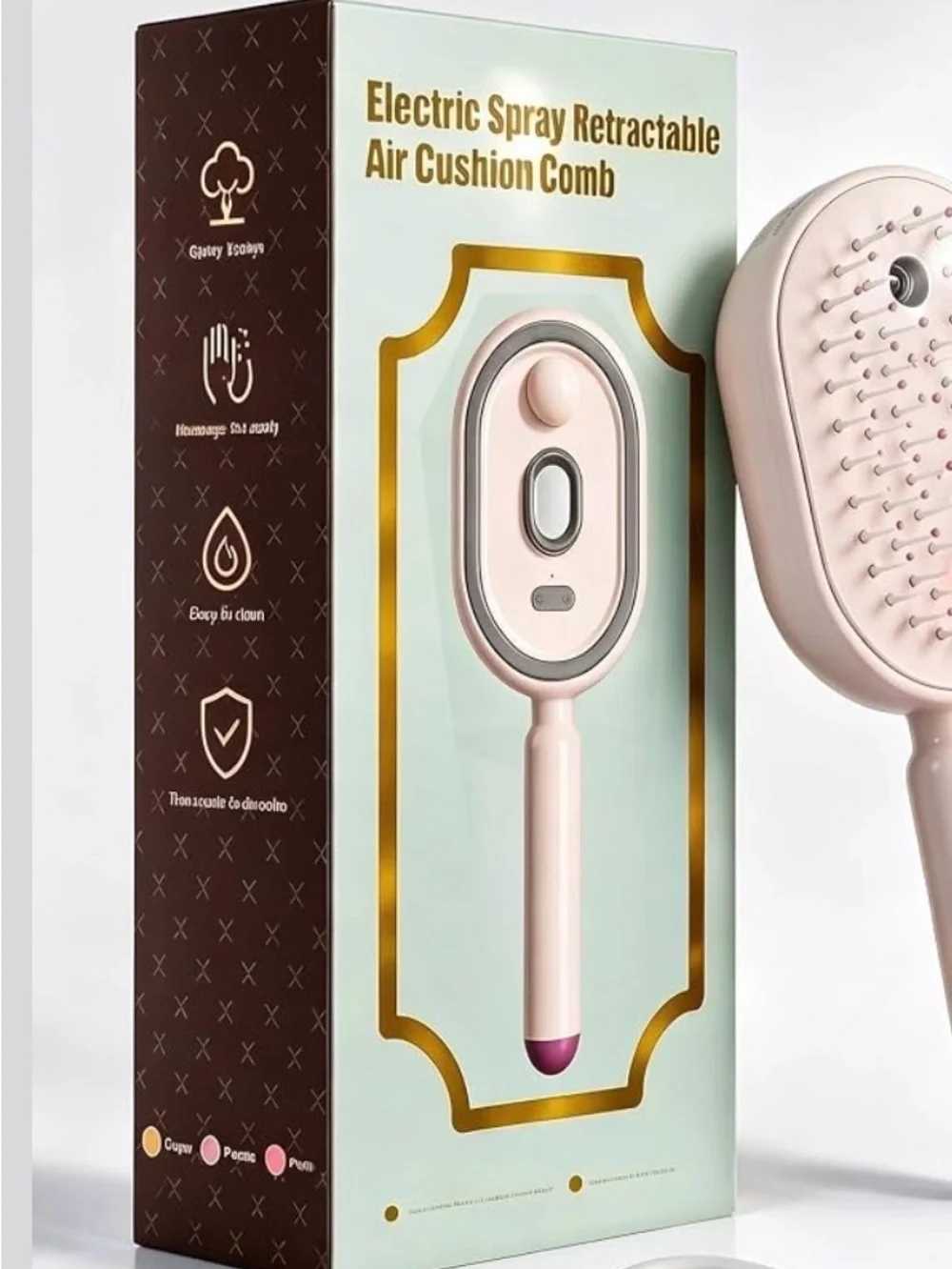 Electric Nano Mist All Hair Types Detangling Smoothing Scalp Brush Hairbrush